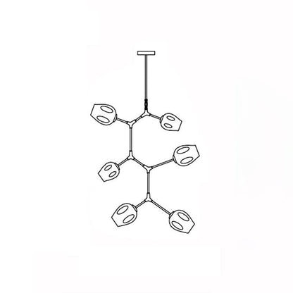 Perry Globe Vertical Chandelier