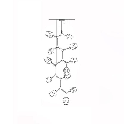 Perry Globe Vertical Chandelier
