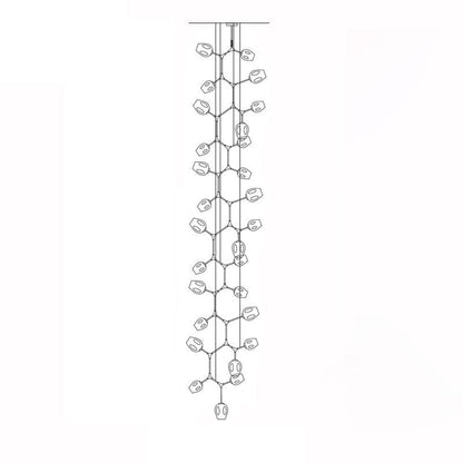 Perry Globe Vertical Chandelier