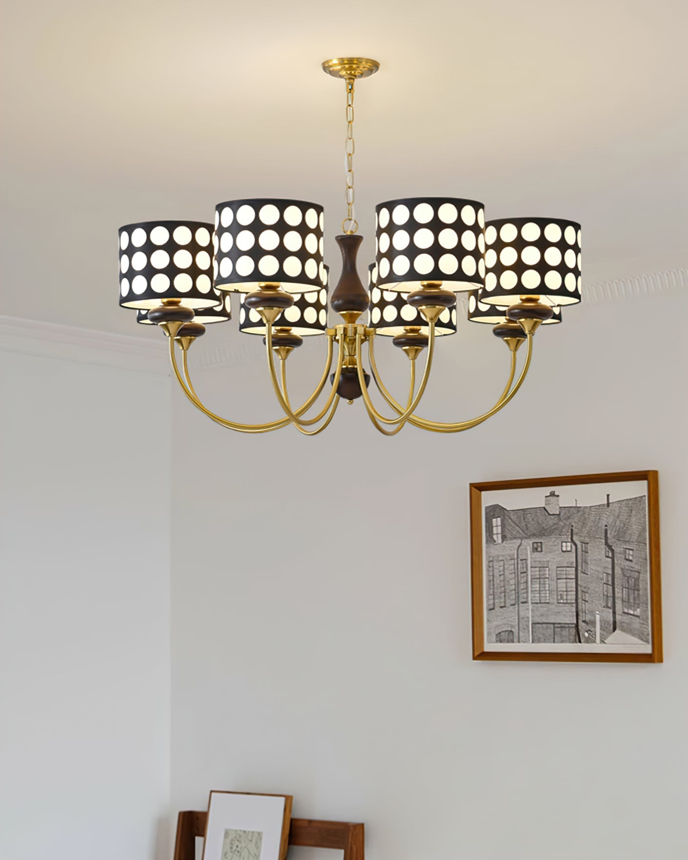 Black Polka Dots Chandelier