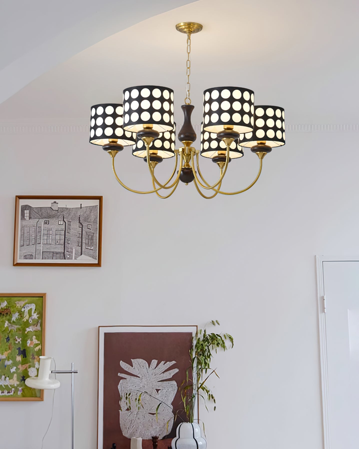 Black Polka Dots Chandelier