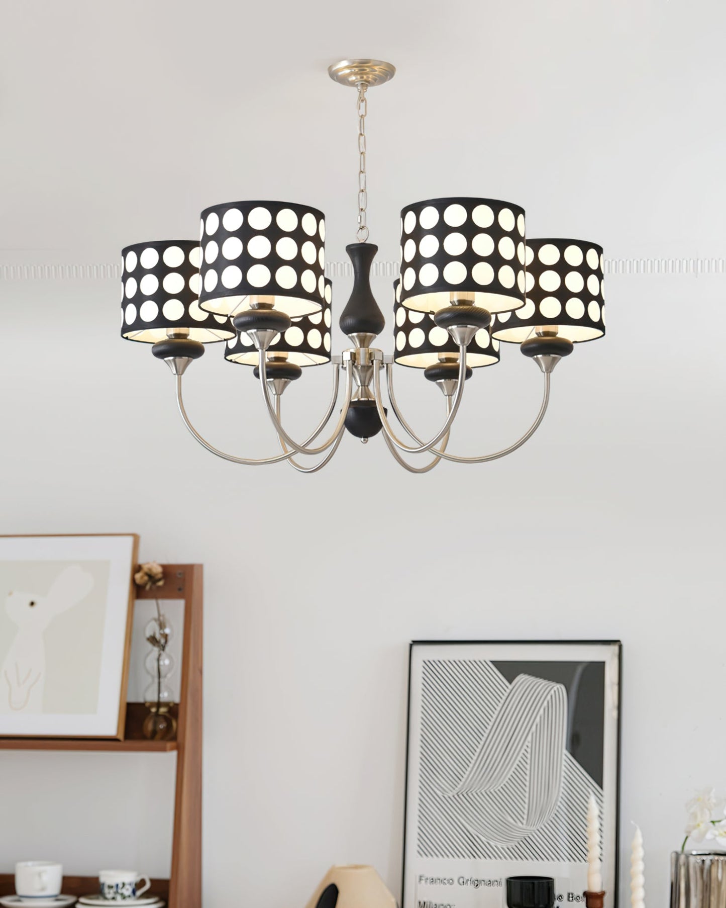 Black Polka Dots Chandelier