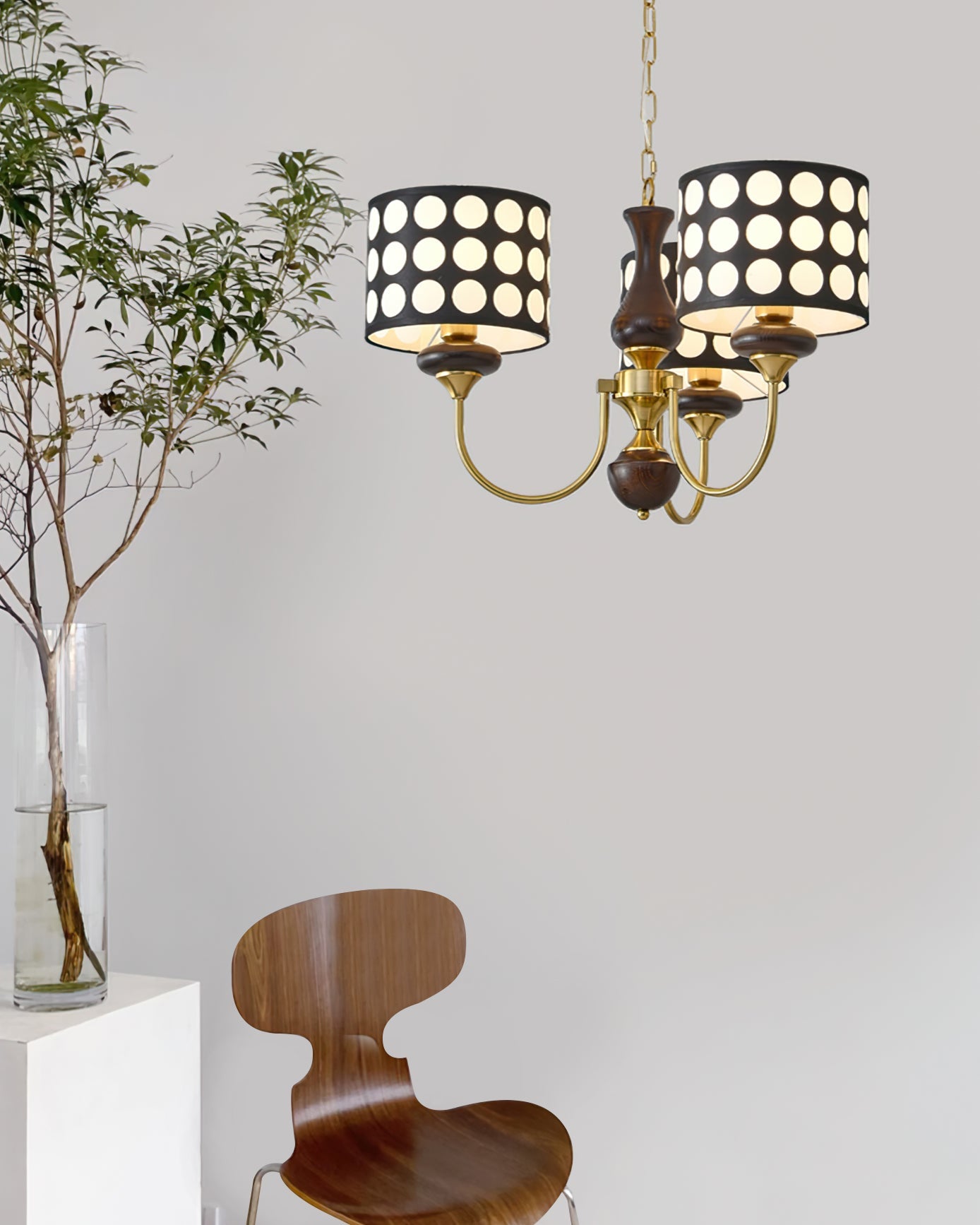 Black Polka Dots Chandelier