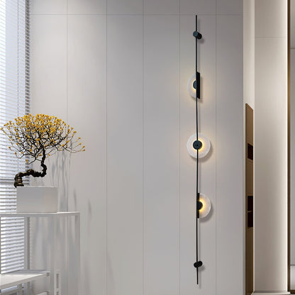 Black Slender Alabaster Wall Lamp