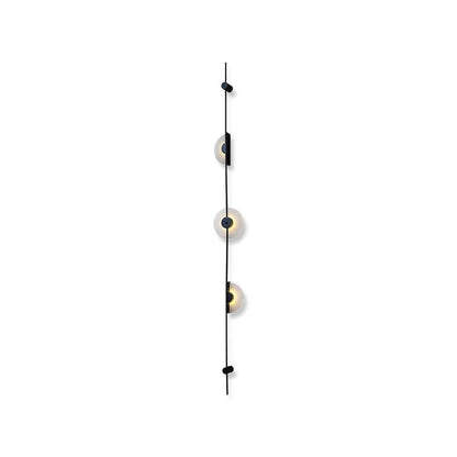 Black Slender Alabaster Wall Lamp