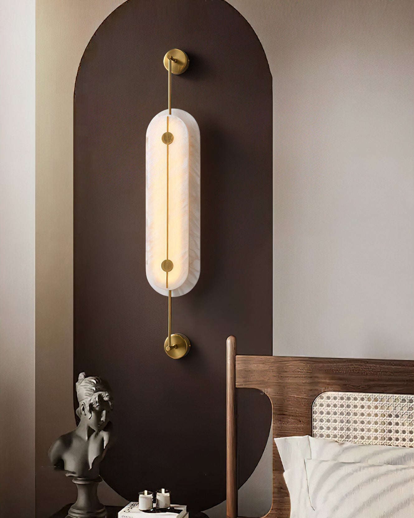 Brace Alabaster Wall Lamp