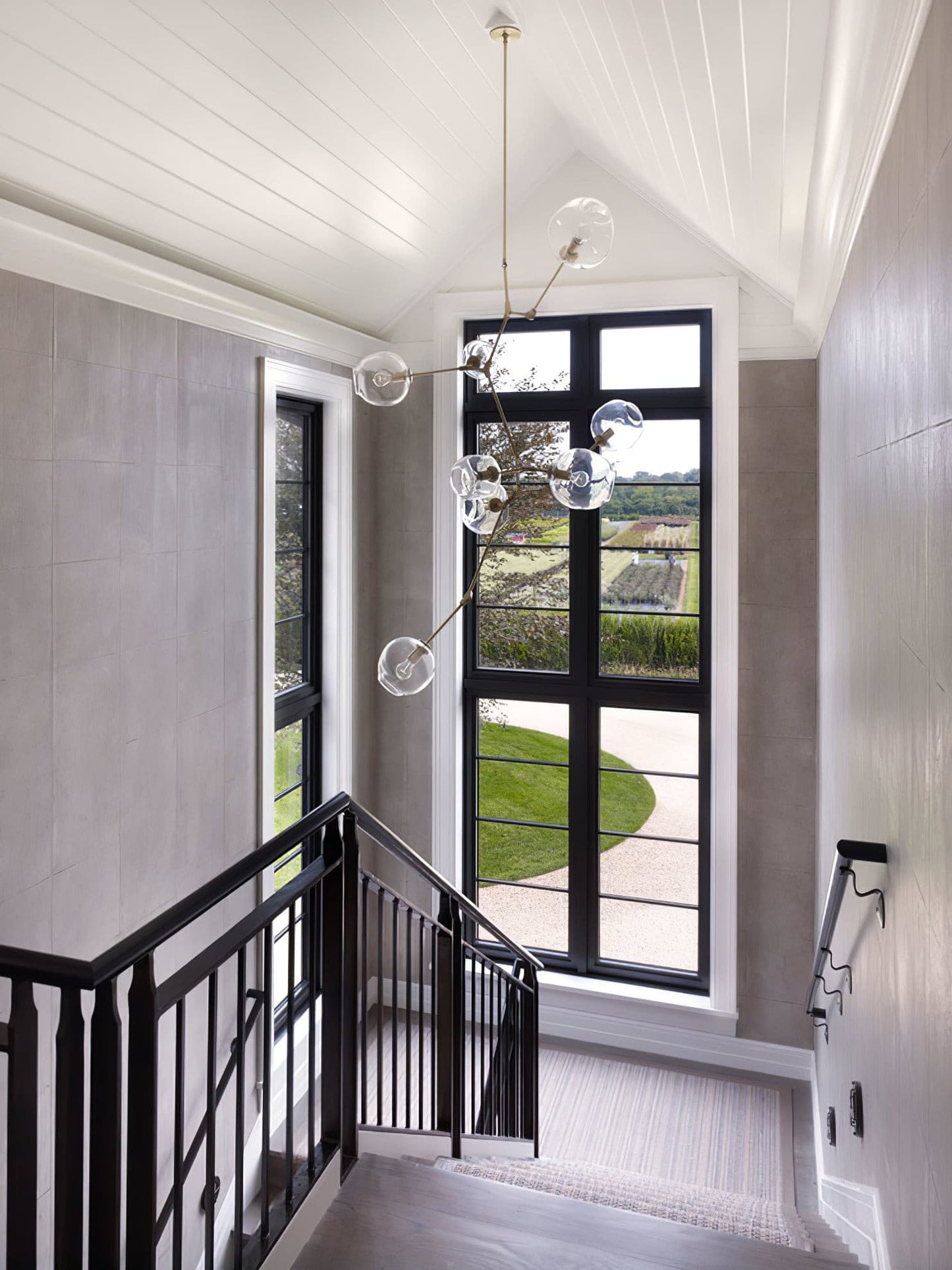 Perry Globe Vertical Chandelier