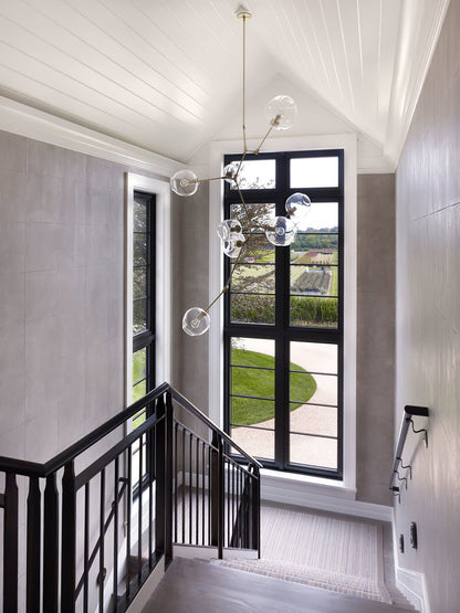 Perry Globe Vertical Chandelier