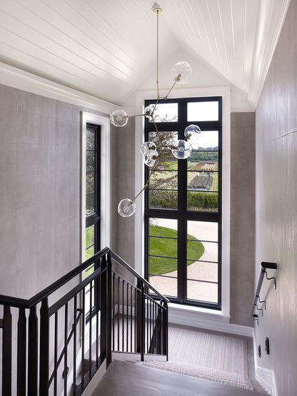 Perry Globe Vertical Chandelier