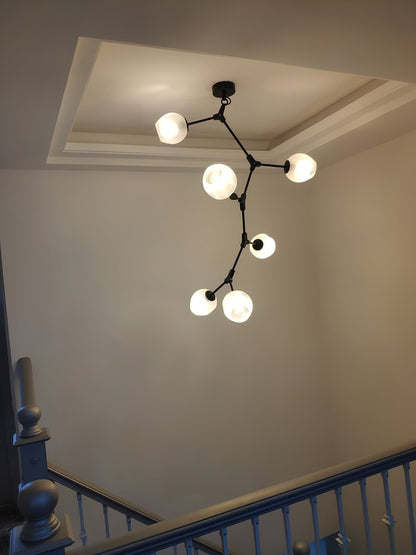 Perry Globe Vertical Chandelier