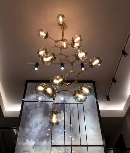Perry Globe Vertical Chandelier
