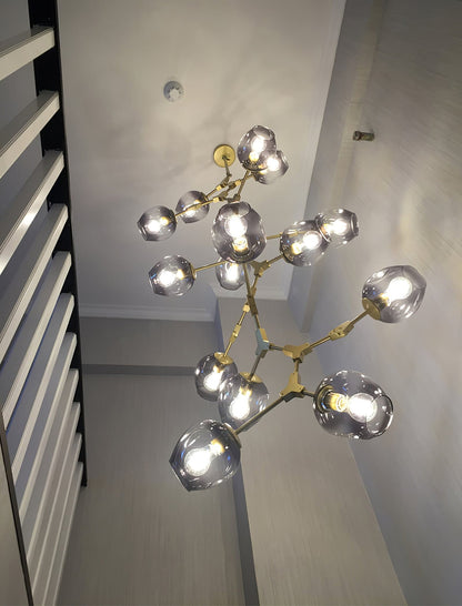 Perry Globe Vertical Chandelier