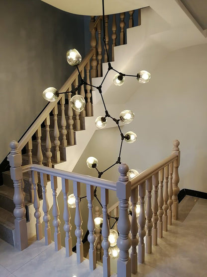 Perry Globe Vertical Chandelier