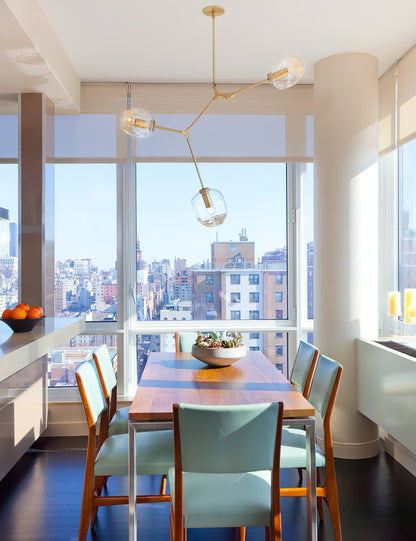 Perry Globe Vertical Chandelier