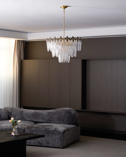 Brass Leaves Chandelier