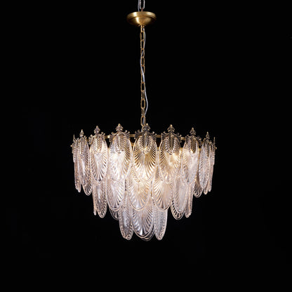 Brass Leaves Chandelier