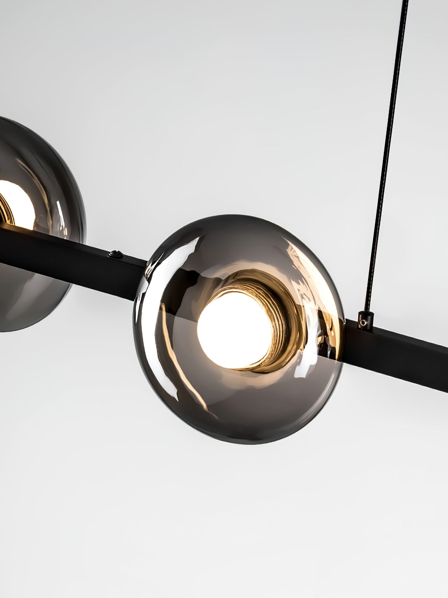 Brass Bar Glass Chandelier