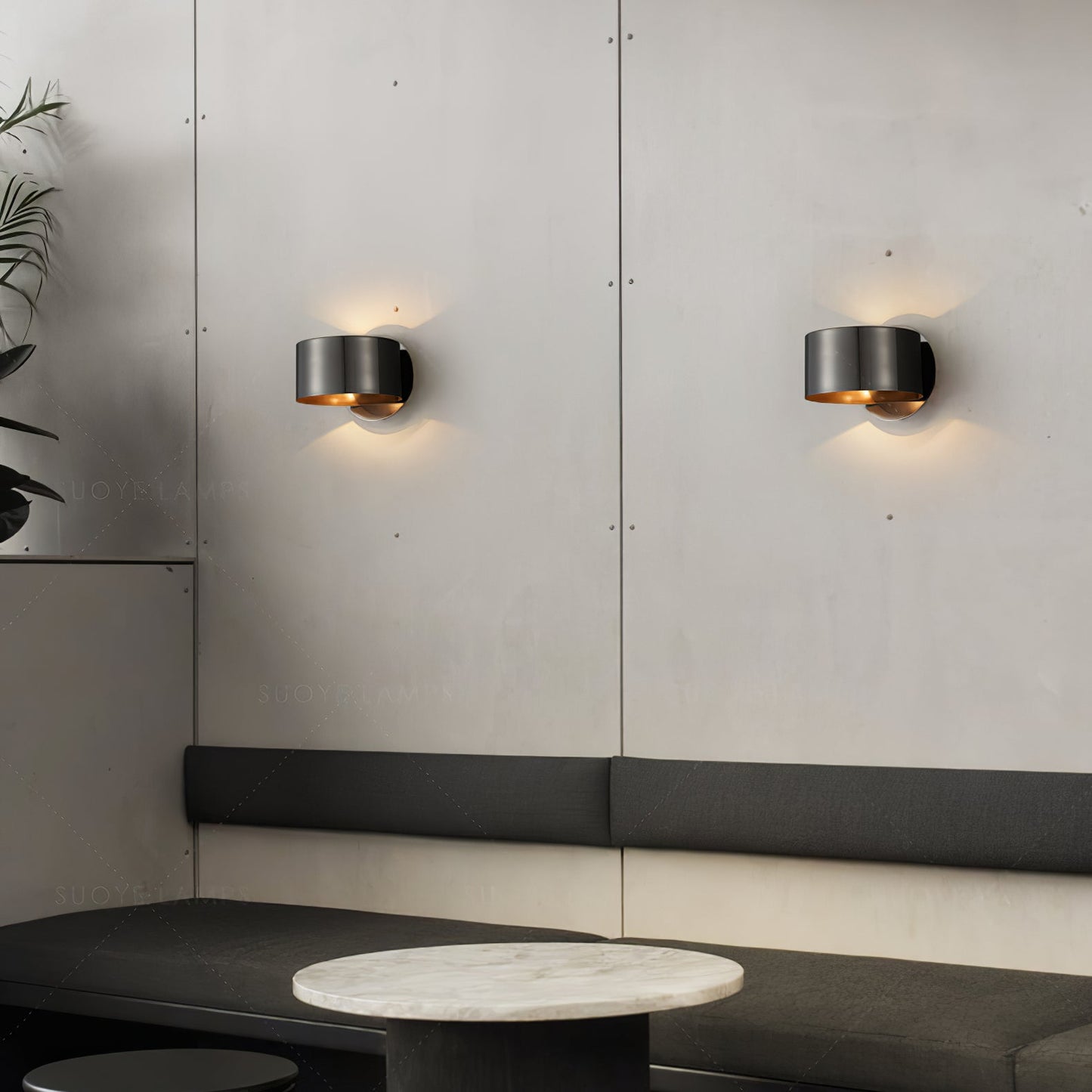 Brass Drum Wall Lamp