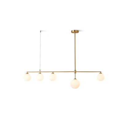 Brass Globe Chandelier