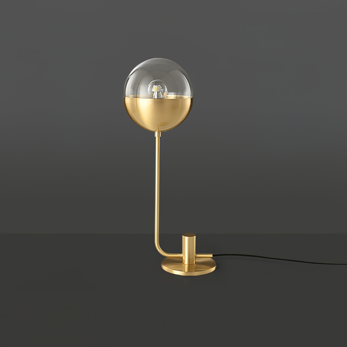 Brass Globular Table Lamp
