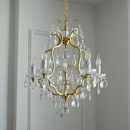 Brass Scrolls Chandelier