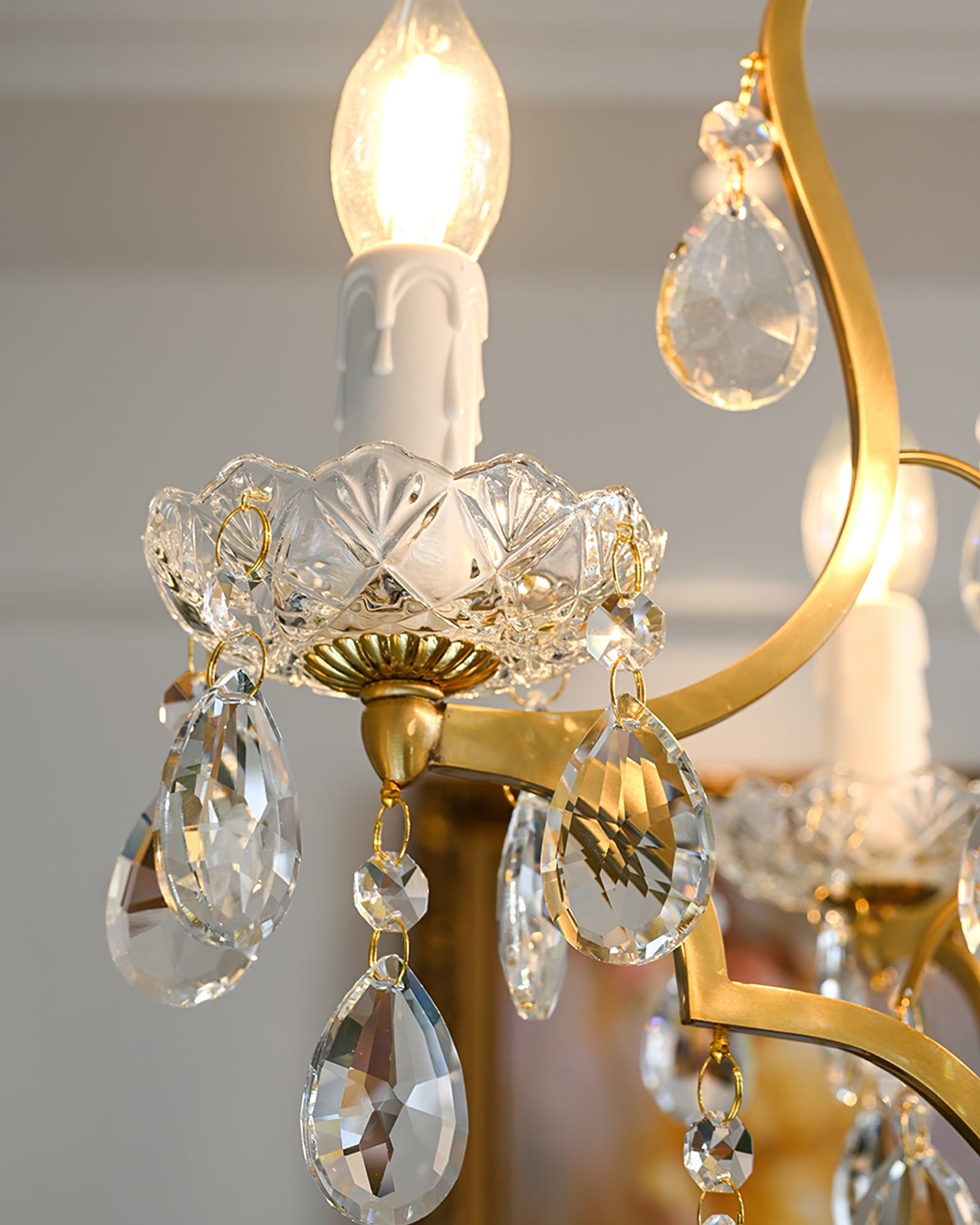 Brass Scrolls Chandelier