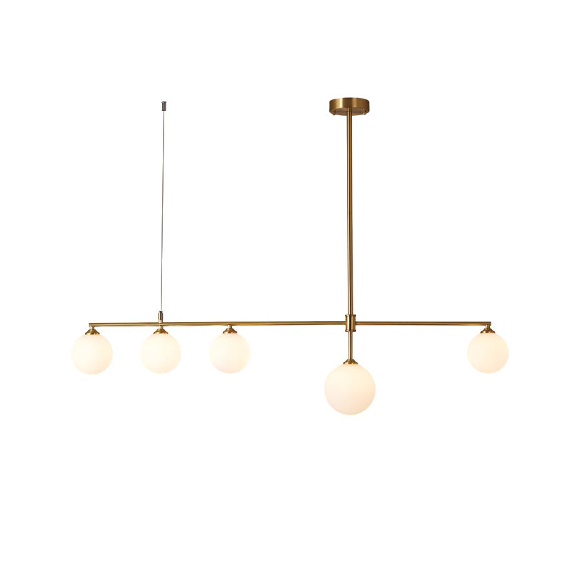 Brass Globe Chandelier