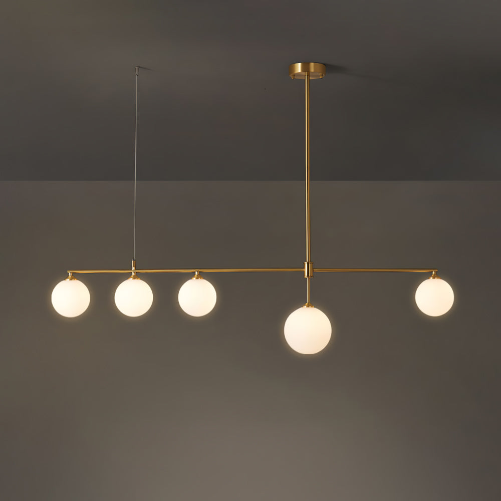 Brass Globe Chandelier
