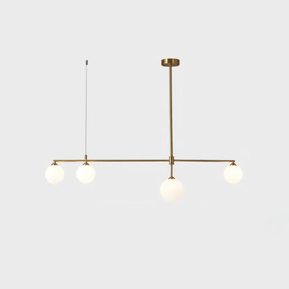 Brass Globe Chandelier