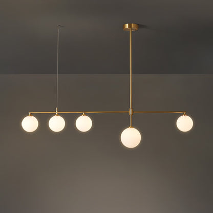Brass Globe Chandelier