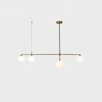 Brass Globe Chandelier