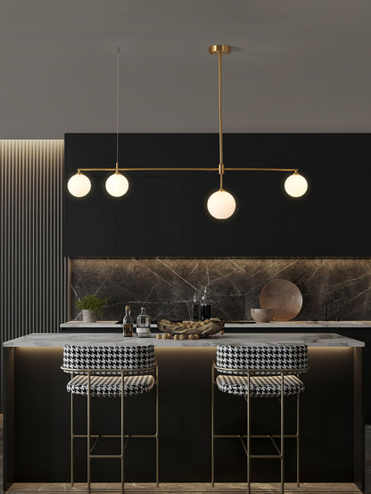 Brass Globe Chandelier