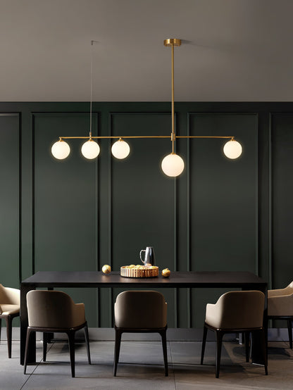 Brass Globe Chandelier