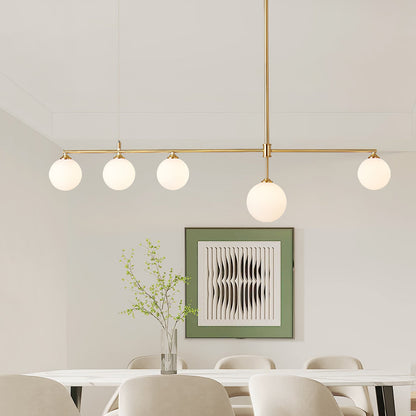 Brass Globe Chandelier