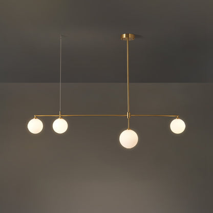 Brass Globe Chandelier