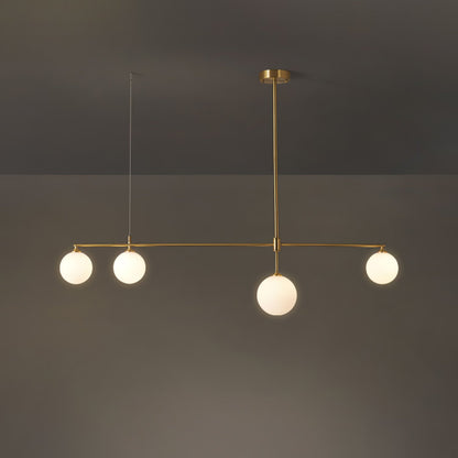 Brass Globe Chandelier