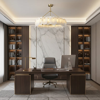 Burton Alabaster Chandelier