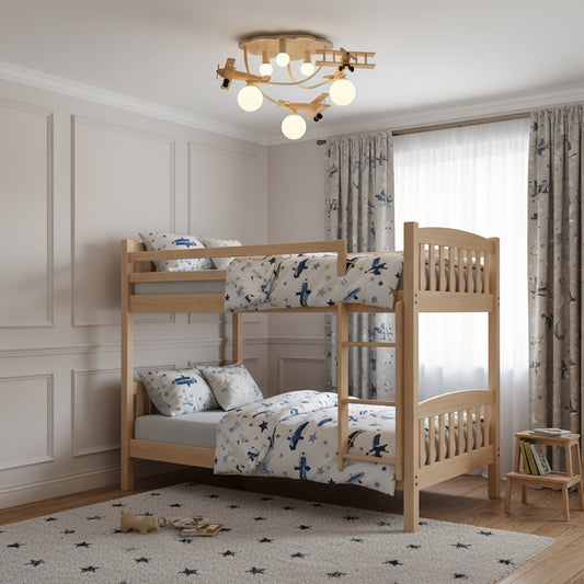 Cartoon Aircraft Wooden Ceiling Lamp