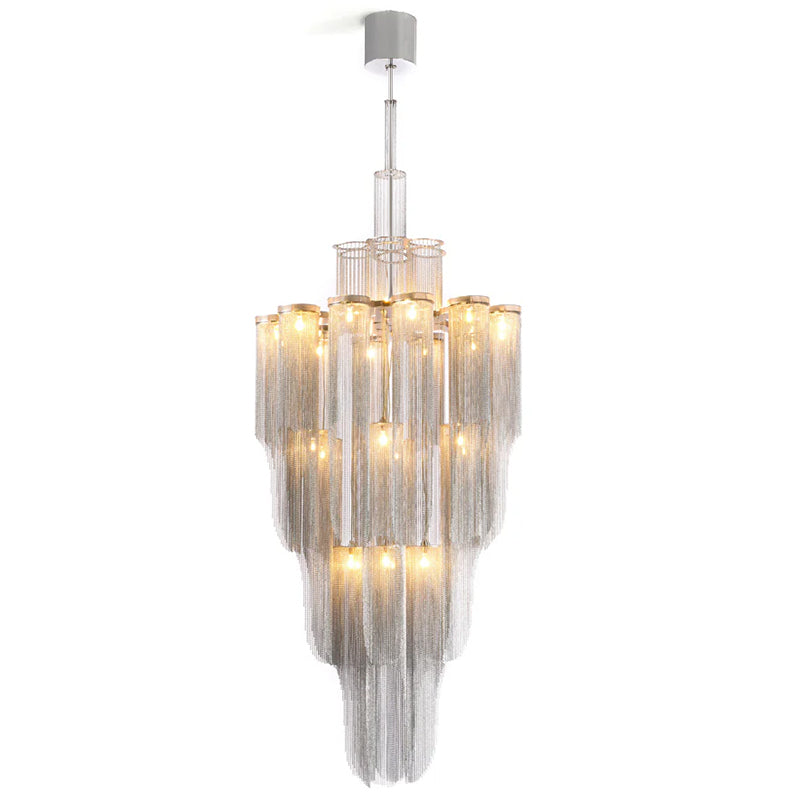 Cascade Silver Chandelier