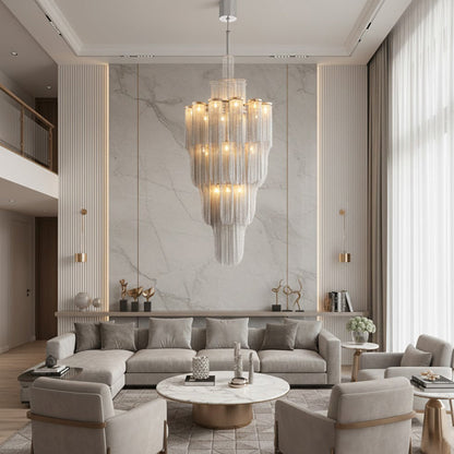 Cascade Silver Chandelier