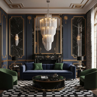 Cascade Silver Chandelier