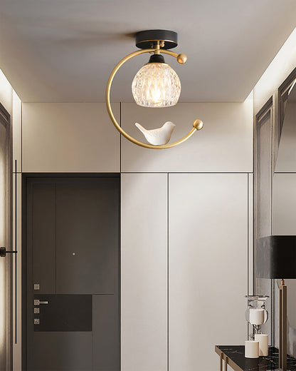 Ceramic Bird Ceiling Lamp