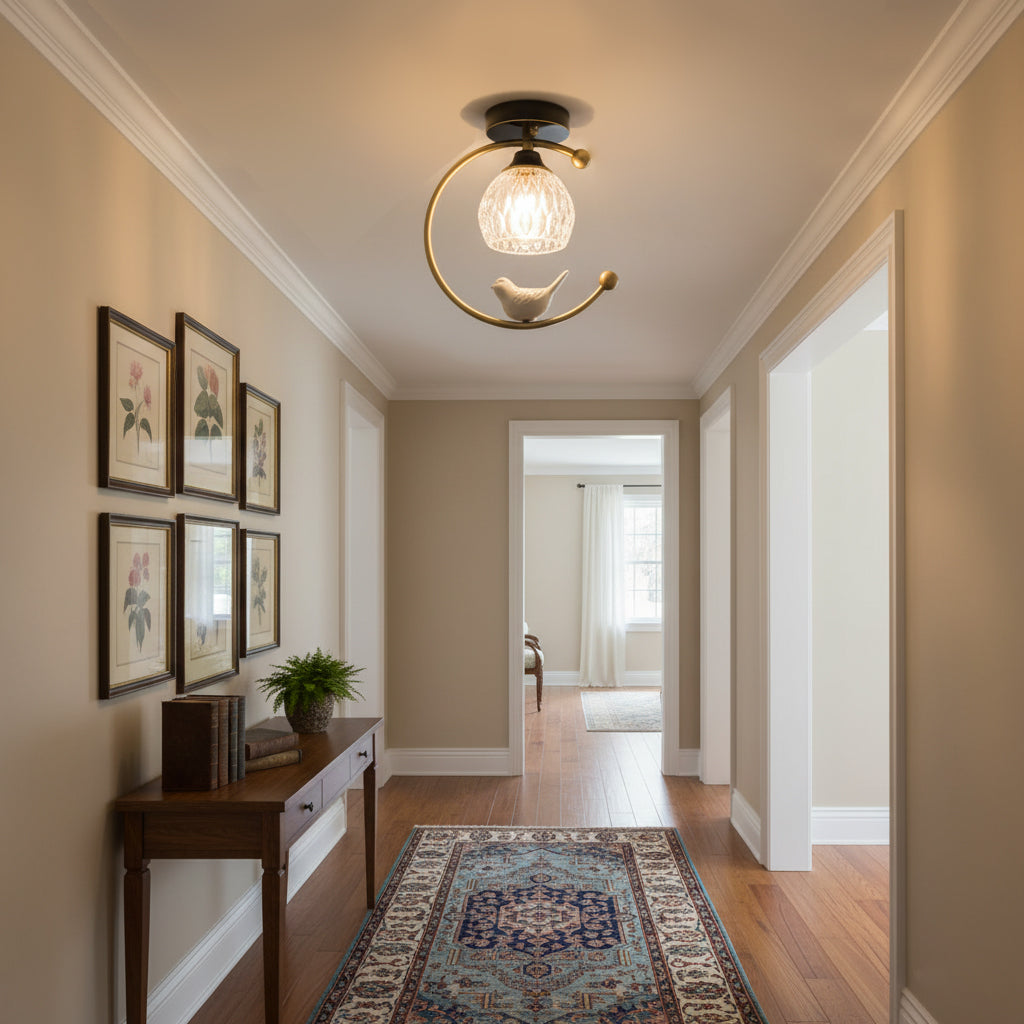 Ceramic Bird Ceiling Lamp