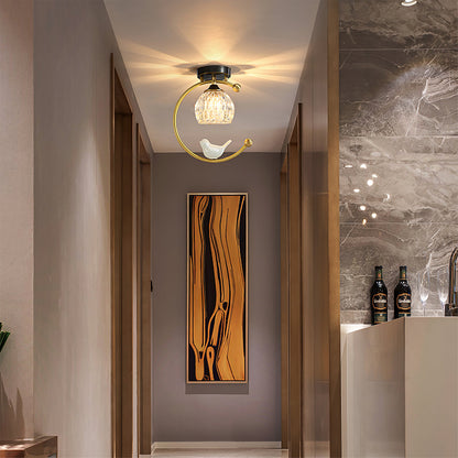 Ceramic Bird Ceiling Lamp