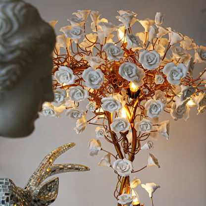 Ceramic Flower Floor Lamp