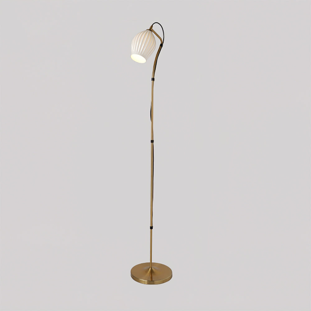 Ceramic Ribbed Floor Lamp