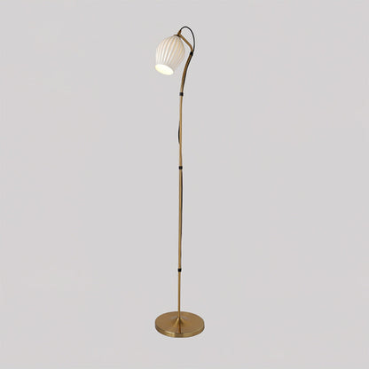 Ceramic Ribbed Floor Lamp