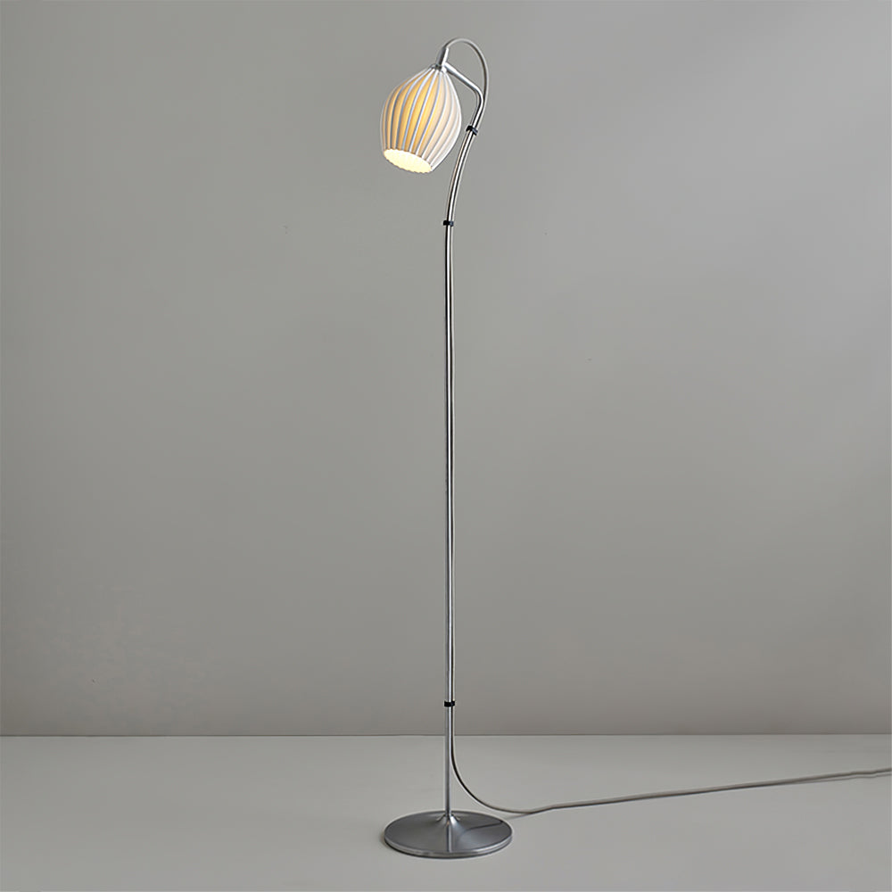 Ceramic Ribbed Floor Lamp
