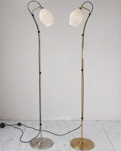 Ceramic Ribbed Floor Lamp
