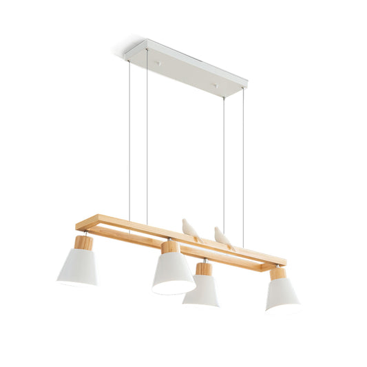 Cone Wood Chandelier